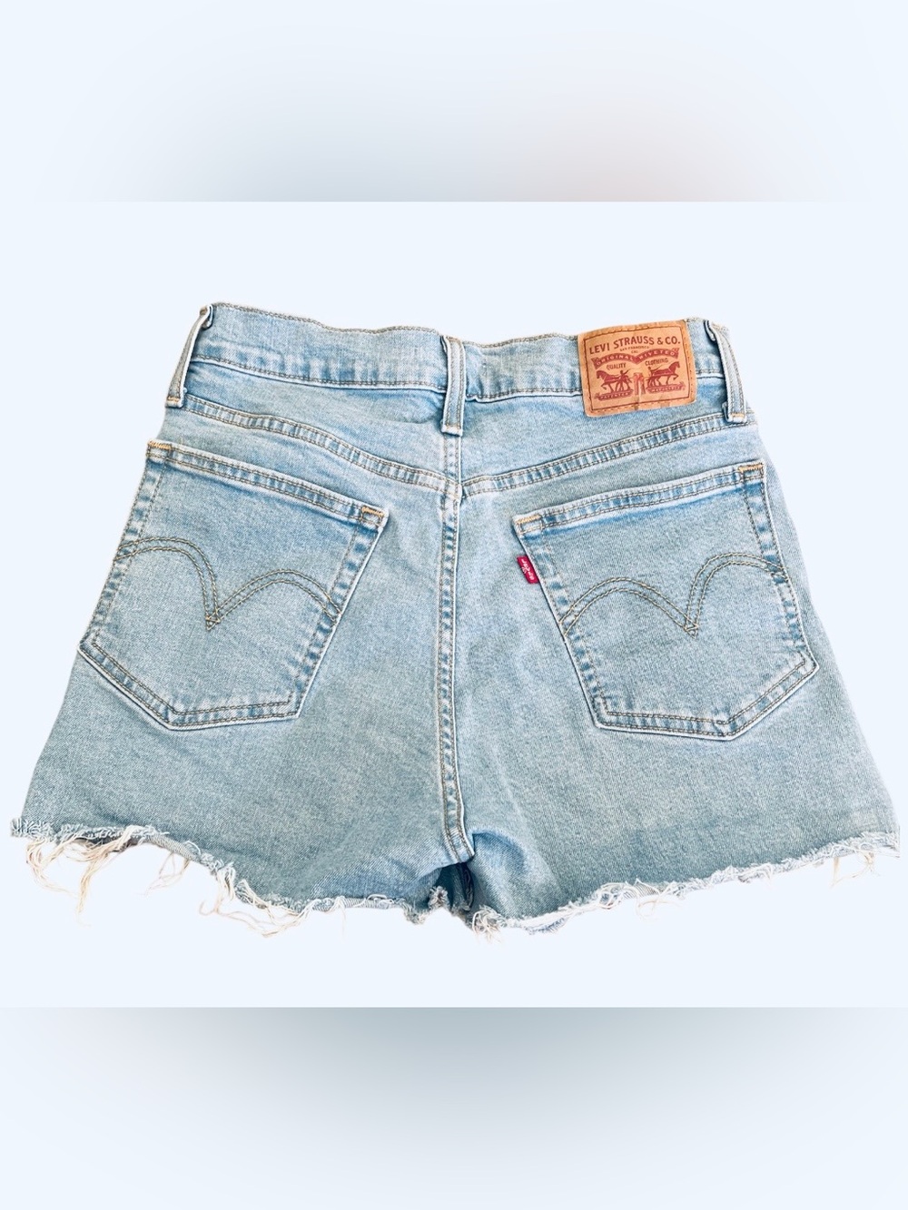 Levi's Light Blue High-Rise Cutoff Denim Shorts - Women's